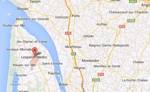 Google map de Lesparre-Médoc.
