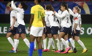 Les Bleues lors de leur victoire sur le Brésil