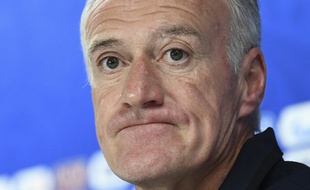 Didier Deschamps en conférence de presse à Ekaterinbourg avant France-Pérou, le 20 juin 2018.