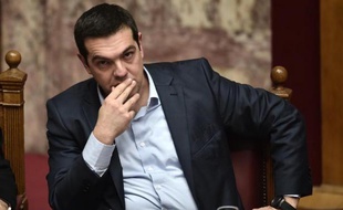 Le Premier ministre grec Alexis Tsipras au Parlement le 30 mars 2015