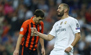 Karim Benzema face à Donetsk, le 15 septembre 2015