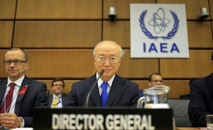 Yukiya Amano, directeur général de l'AIEA au siège à Vienne, le 29 novembre 2013