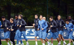 Les joueurs de l'équipe de France, le 8 octobre 2012? à Clairefontaine.
