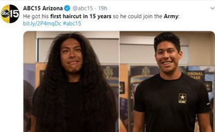 Reynaldo Arroyo fera don de ses cheveux à Locks of Love, une association qui réalise des perruques pour les enfants malades dont les traitements lourds entraînent une perte des cheveux.