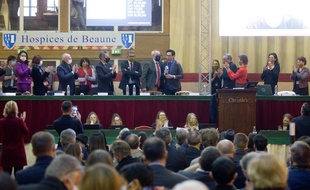 Les enchères des hospices de Beaune, le 13 décembre 2020.