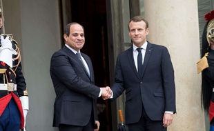 Emmanuel Macron et son homologue égyptien, à l'Elysée