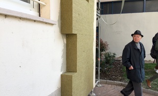 Rénovation thermique pour l'immeuble Le Major, dans le quartier de l'Esplanade à Strasbourg le 12 avril 2019.