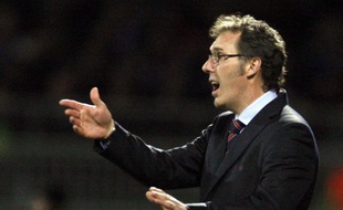 Laurent Blanc lors du quart de finale de Ligue des champions face à lyon, le 30 mars 2010.