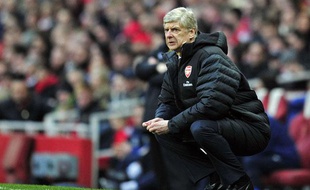 Arsène Wenger, l'entraîneur d'Arsenal, le 16 février 2013, contre Blackburn, en match de coupe.