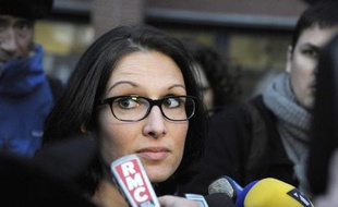 Agnès Dufetel-Cordier l'avocate de l'un des adolescents toulousains candidats au jihad en Syrie, le 30 janvier 2014 face aux journalistes à Toulouse