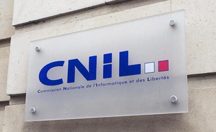 Le logo de la Cnil à Paris.