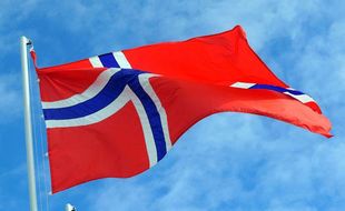 Drapeau de la Norvège (illustration).