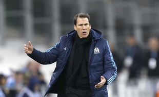 Rudi Garcia, le coach de l'OM, lors de Marseille-Guingamp le 27 novembre 2017.