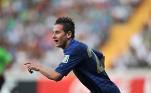 Le joueur du Losc Florian Thauvin sous le maillot de l'équipe de France U20, le 10 juin 2013, en Turquie.
