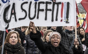 Une grève des fonctionnaires en janvier 2016.