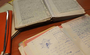 Quelques-unes des archives d'Alexandre Grothendieck.