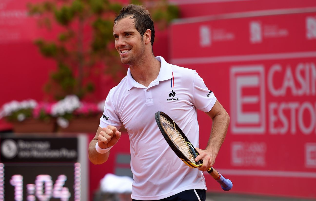 le Français Richard Gasquet lors de la finale du tournoi d'Estoril, le 3 mai 2015, au Portugal.