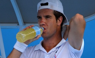 Le joueur de tennis français Richard Gasquet, lors de son match à l'Open d'Australie, le 15 janvier 2014