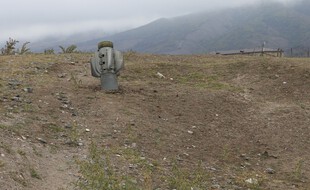 Un tir de roquette dans la région du Haut-Karabakh, le 1er octobre 2020.