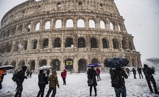 Rome sous la neige, le 26 février 2018.