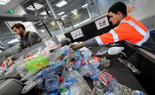 Un centre de tri des déchets