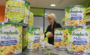 Illustration de légumes en conserve de la marque Bonduelle.