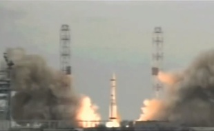 Lors du décollage de la fusée russe Proton lundi 14 mars 2016 avec à son bord la mission ExoMars.