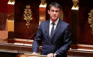 Le Premier ministre Manuel Valls à l'Assemblée nationale, le 12 mai 2016