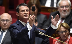Le Premier ministre Manuel Valls est déterminé à voir se construire l'aéroport de Notre-Dame-des-Landes.. AFP / E. Feferberg FEFERBERG