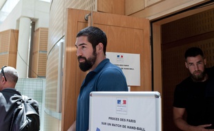 Nikola Karabatic et son frère Luka lors du premier procès en juin 2015.