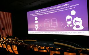 Photo d'illustration d'une salle de cinéma, rouverte en mai à Paris.