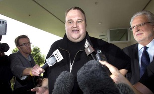 Le fondateur de MegaUpload, Kim Dotcom, le 22 février 2012, en Nouvelle-Zélande.