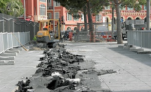 Les travaux engagés sur la place Massena devraient durer deux mois.