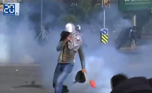 Capture d'écran du zapping sur les violences en Turquie.