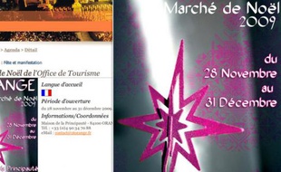 Capture d'écran du site de la ville d'Orange, où une affiche de Noël a été interdite car des croix gammées y étaient représentées.