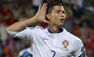 Le Portugais Cristiano Ronaldo en juin 2015 contre l'Arménie.