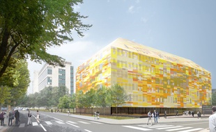 Le future Centre de recherche en biomédecine à Strasbourg.