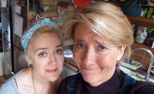 Emma Thompson et sa sœur Sophie, le 25 avril 2016.