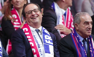 François Hollande, le 22 novembre 2014 à Lille pour la finale de la Coupe Davis.