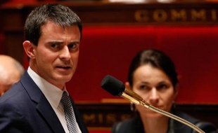Le Premier ministre Manuel Valls devant l'Assemblée nationale, le 8 avril 2014