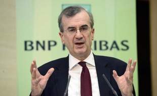 François Villeroy de Galhau lors de la présentation des résultats de la BNP, le 5 février 2015 à Paris