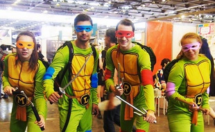Cosplayers fans des Tortues Ninjas à Japan Expo Villepinte 2016