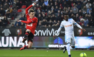 Efficace face à Toulouse, Adrien Hunou a manqué la finition samedi lors de la défaite du Stade Rennais face à Marseille.