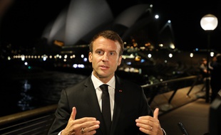 Emmanuel Macron à Sydney le 1er mai 2018