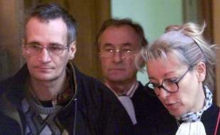 Francis Heaulme et son avocate, Liliane Glock, le 19 novembre 2002, à Nancy.