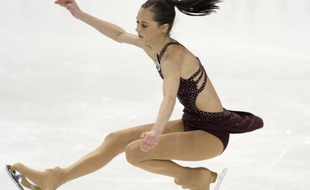 La Française Candice Didier lors des championnats d'Europe de patinage artistique à Helsinki, le 23 janvier 2009.