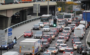 La circulation à Lyon au abords du tunnel de Fourviere le 13 novembre 2012. CYRIL VILLEMAIN/20 MINUTES