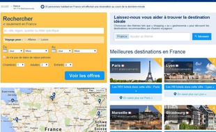 Capture d'écran du site de réservation hôtelière Booking.com.