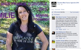 Capture Facebook de la page Miss France agricole, le 6 décembre 2014.
