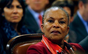 Christiane Taubira, alors garde des Sceaux, au TGI de Paris, le 18 janvier 2016